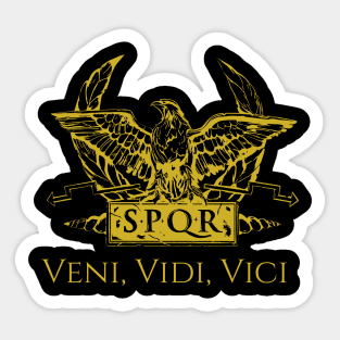 Veni Vidi Vici Julius Caesar Ancient Rome Quote Sticker